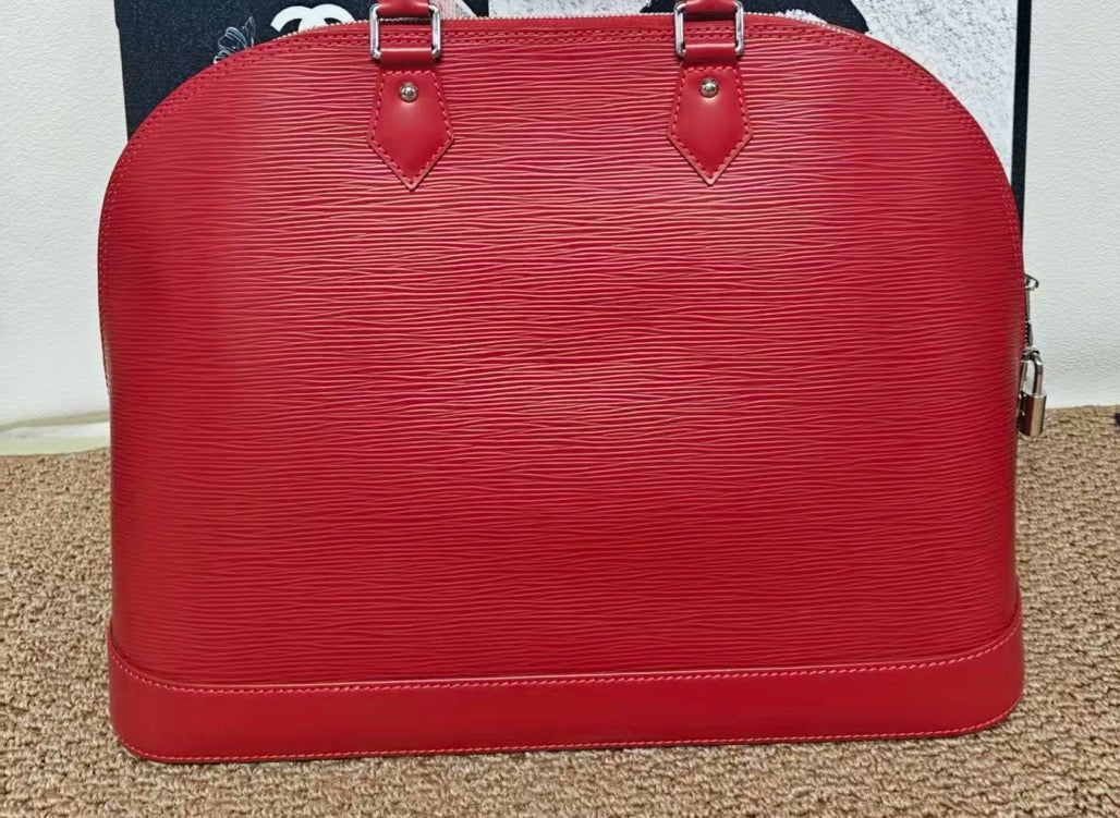 Louis Vuitton - Alma Large - Leather - Red - (large)