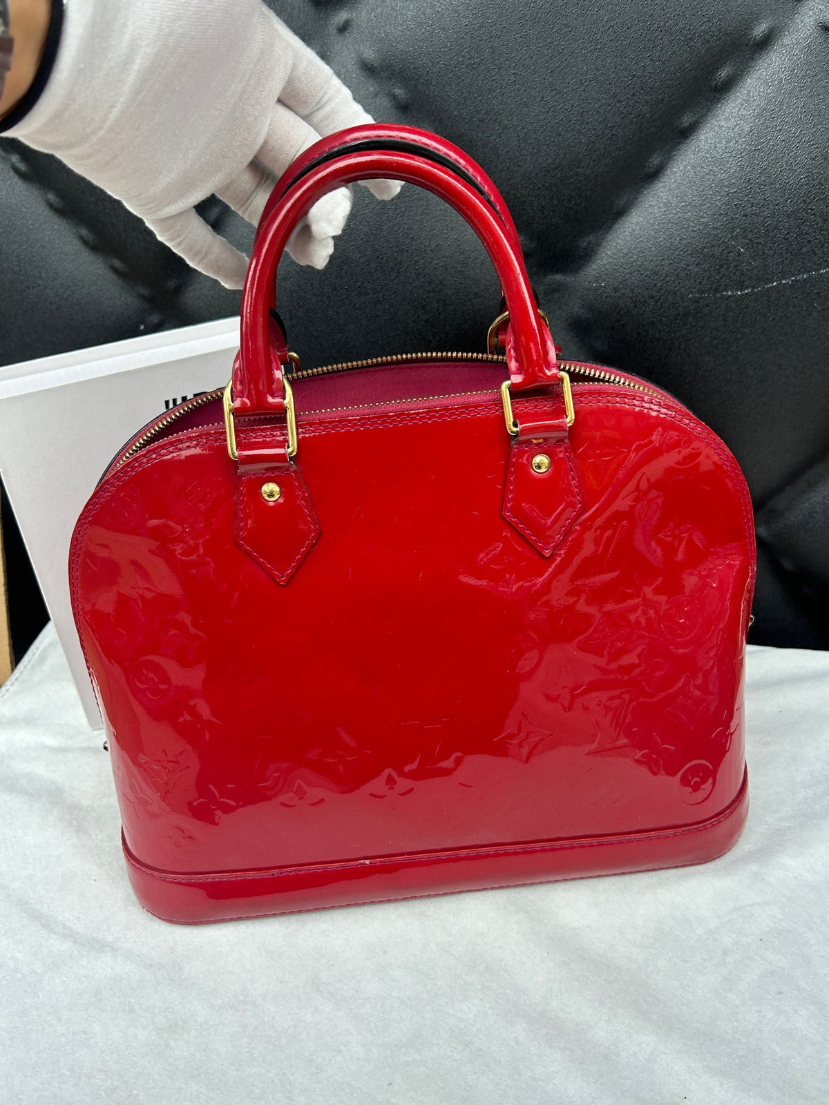 Louis Vuitton - Alma Large - Patent leather - Red - (large)