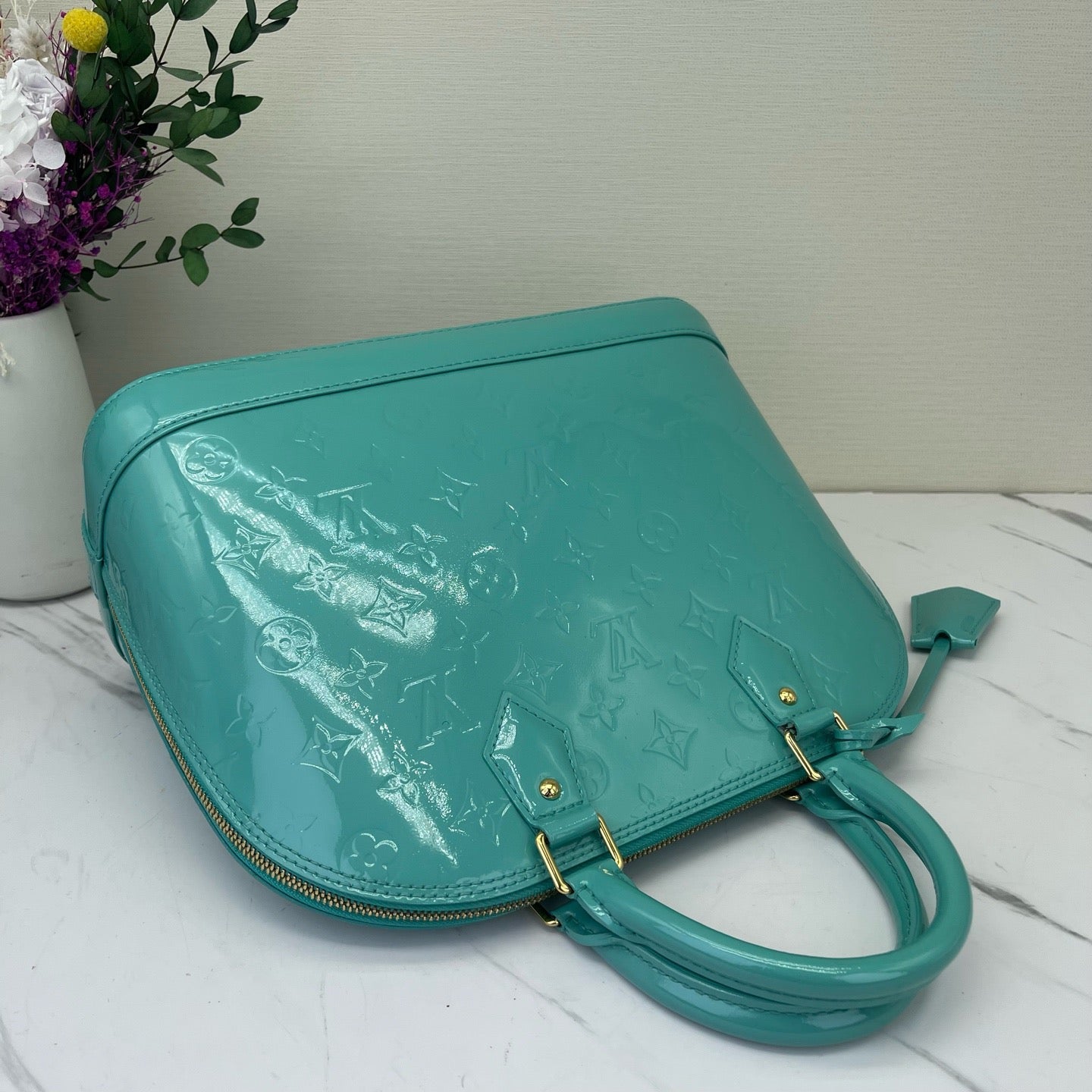 Louis Vuitton - Alma - Patent leather - Blue - (small)