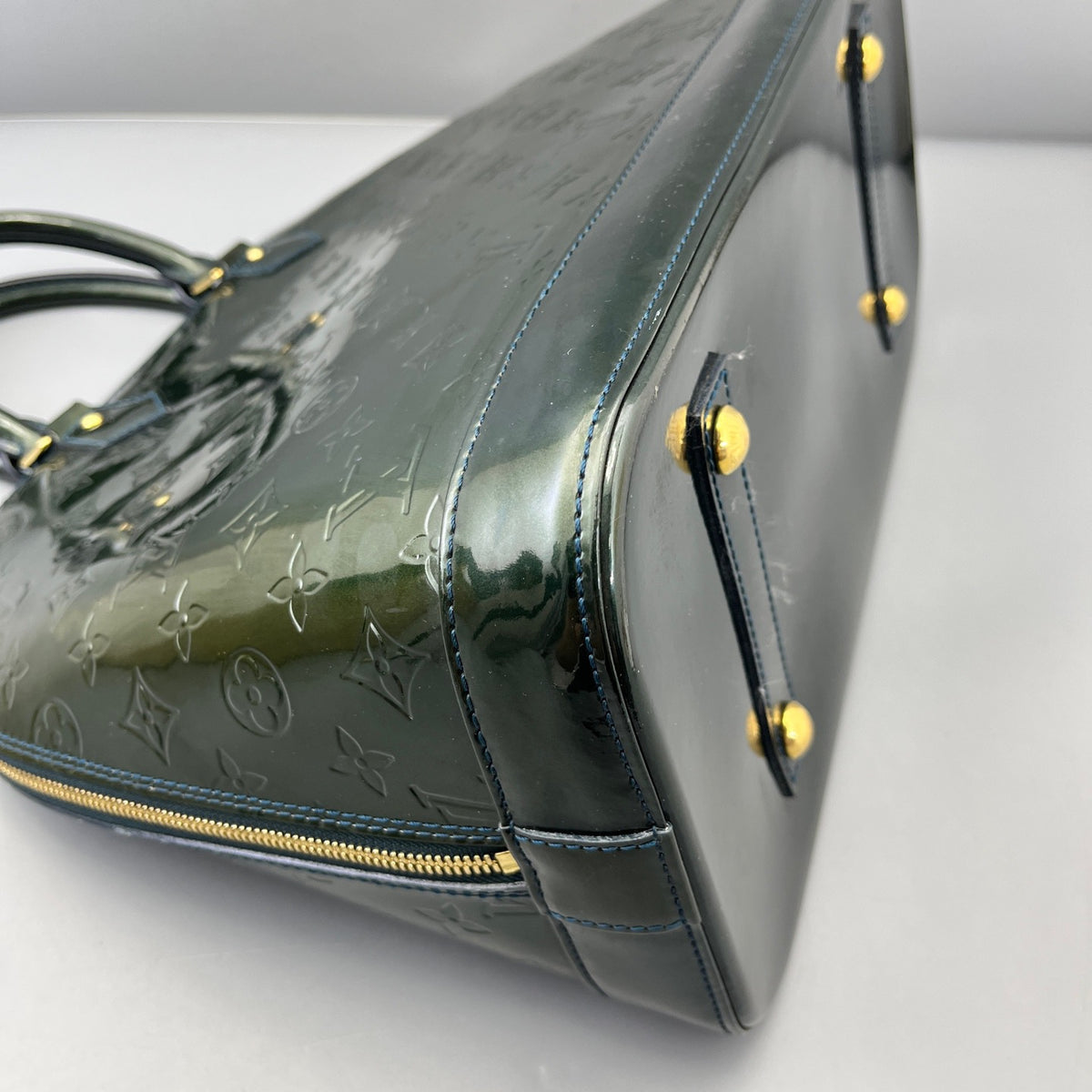 Louis Vuitton - Alma - Patent leather - Green - (large)