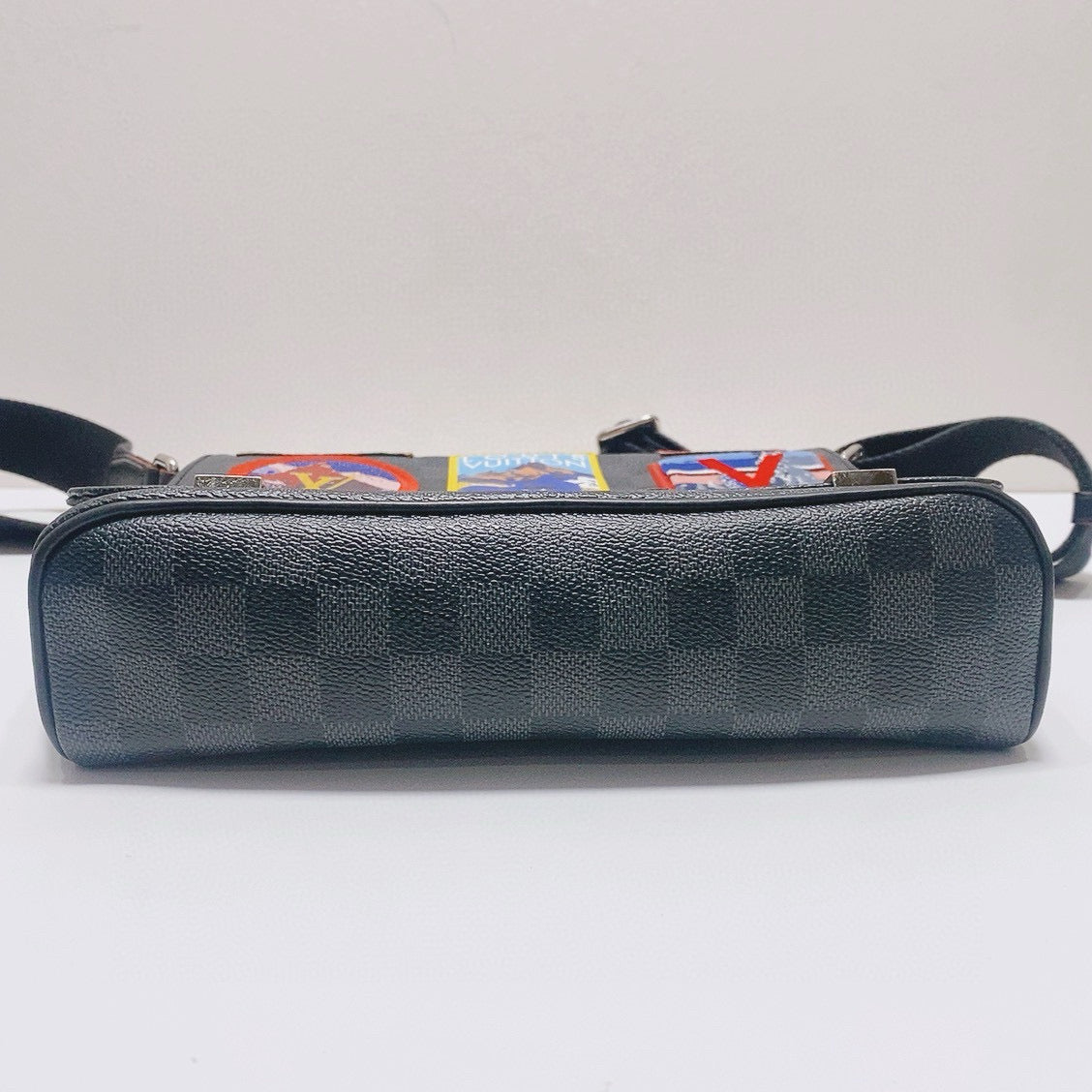 Louis Vuitton - Alps Collection Messenger Bag - Coated canvas with leather trim - Black with multicoloured patches - (small)