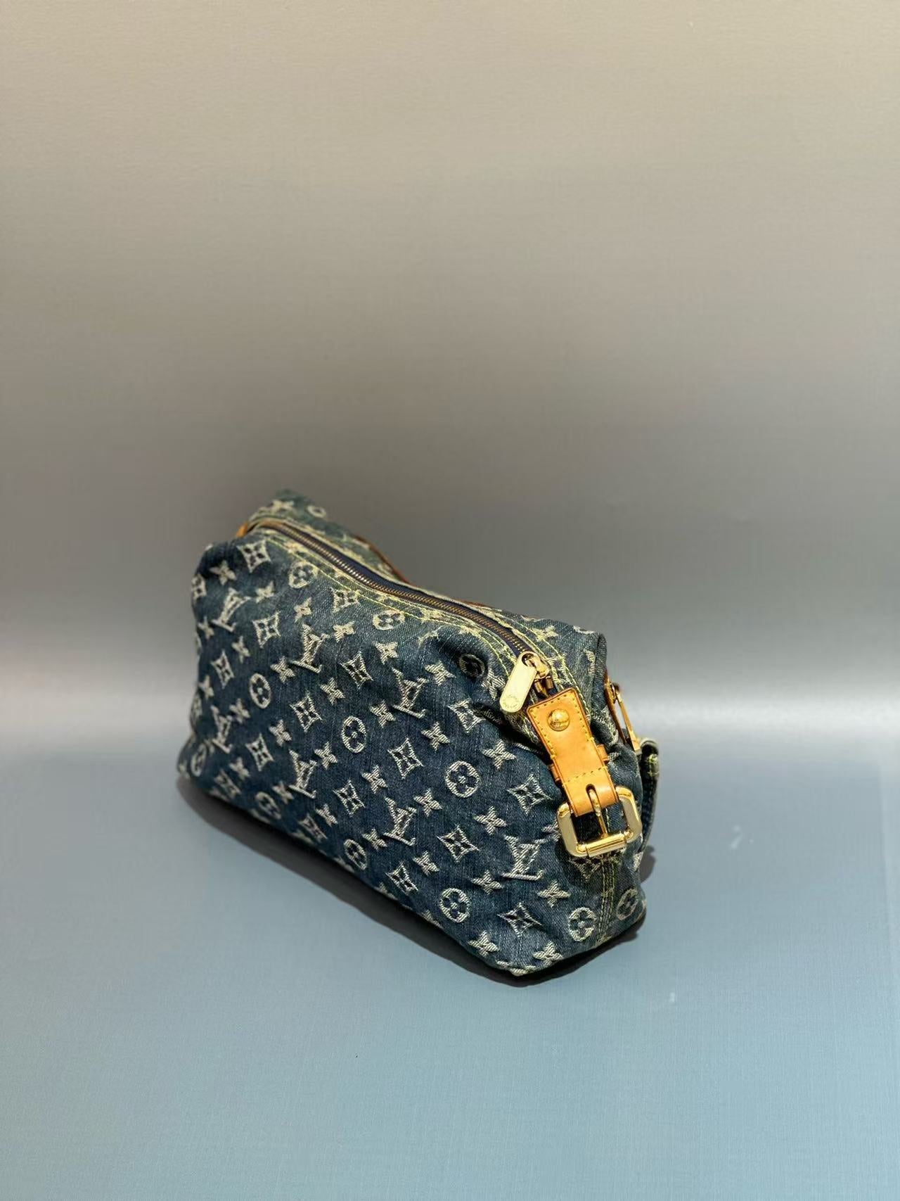 Louis Vuitton - Baggy - Denim canvas with Vachetta leather trim - Blue - (small)