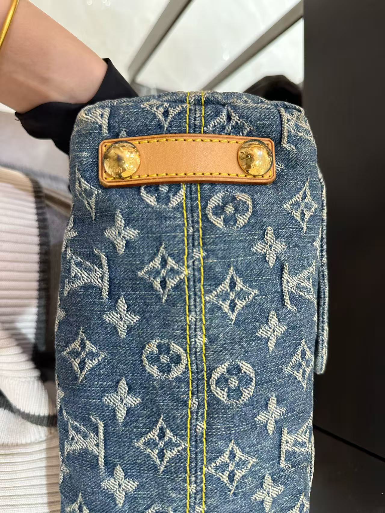 Louis Vuitton - Baggy - Denim canvas with Vachetta leather trim - Blue - (small)