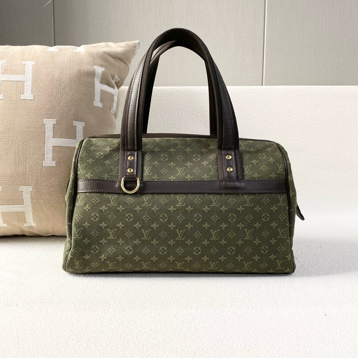 Louis Vuitton - Boston Handbag - Cloth - Green - (medium)