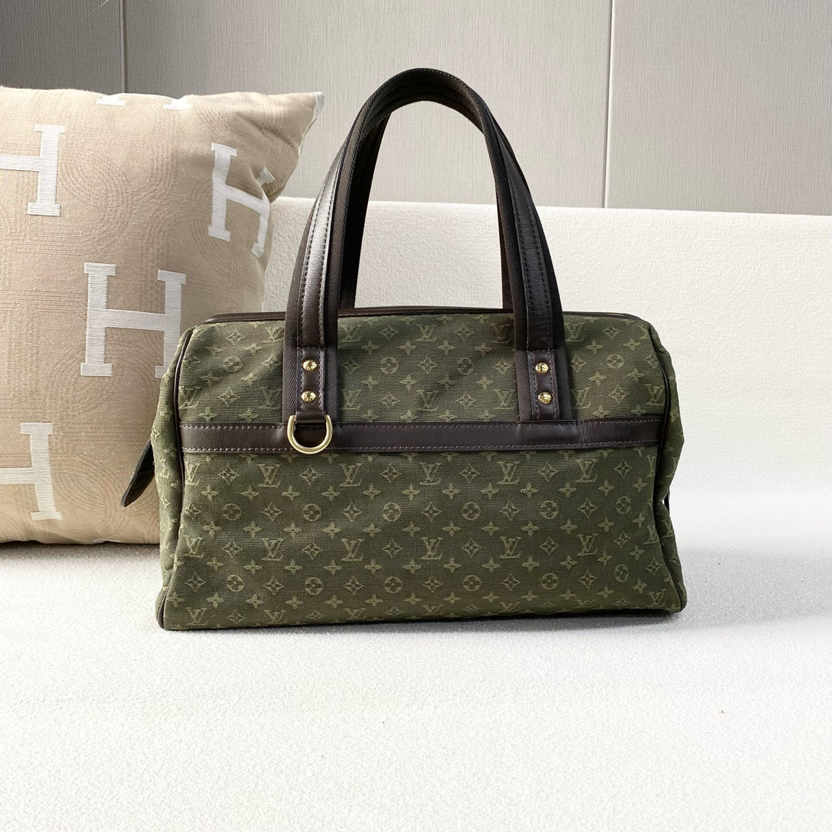 Louis Vuitton - Boston Handbag - Cloth - Green - (medium)