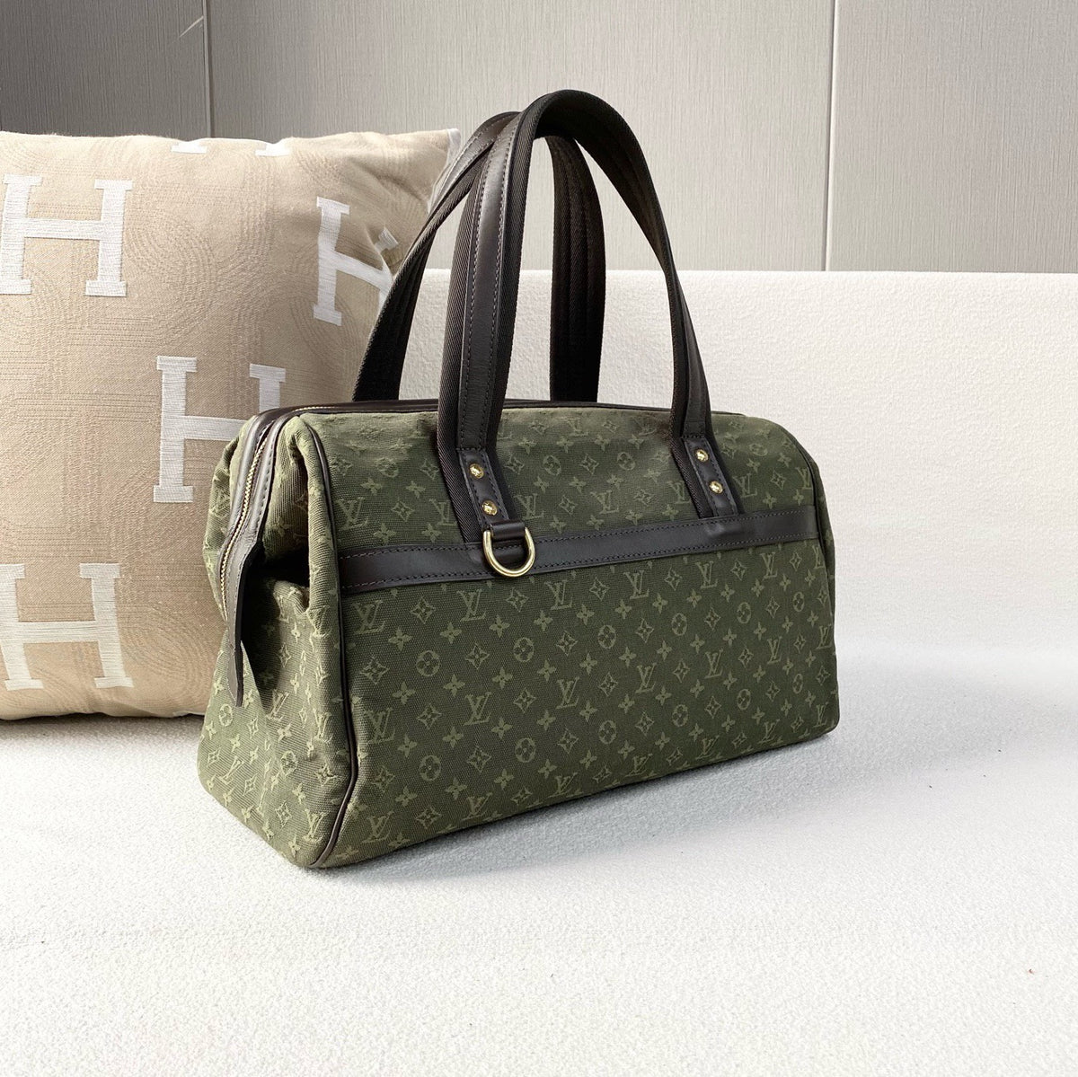 Louis Vuitton - Boston Handbag - Cloth - Green - (medium)