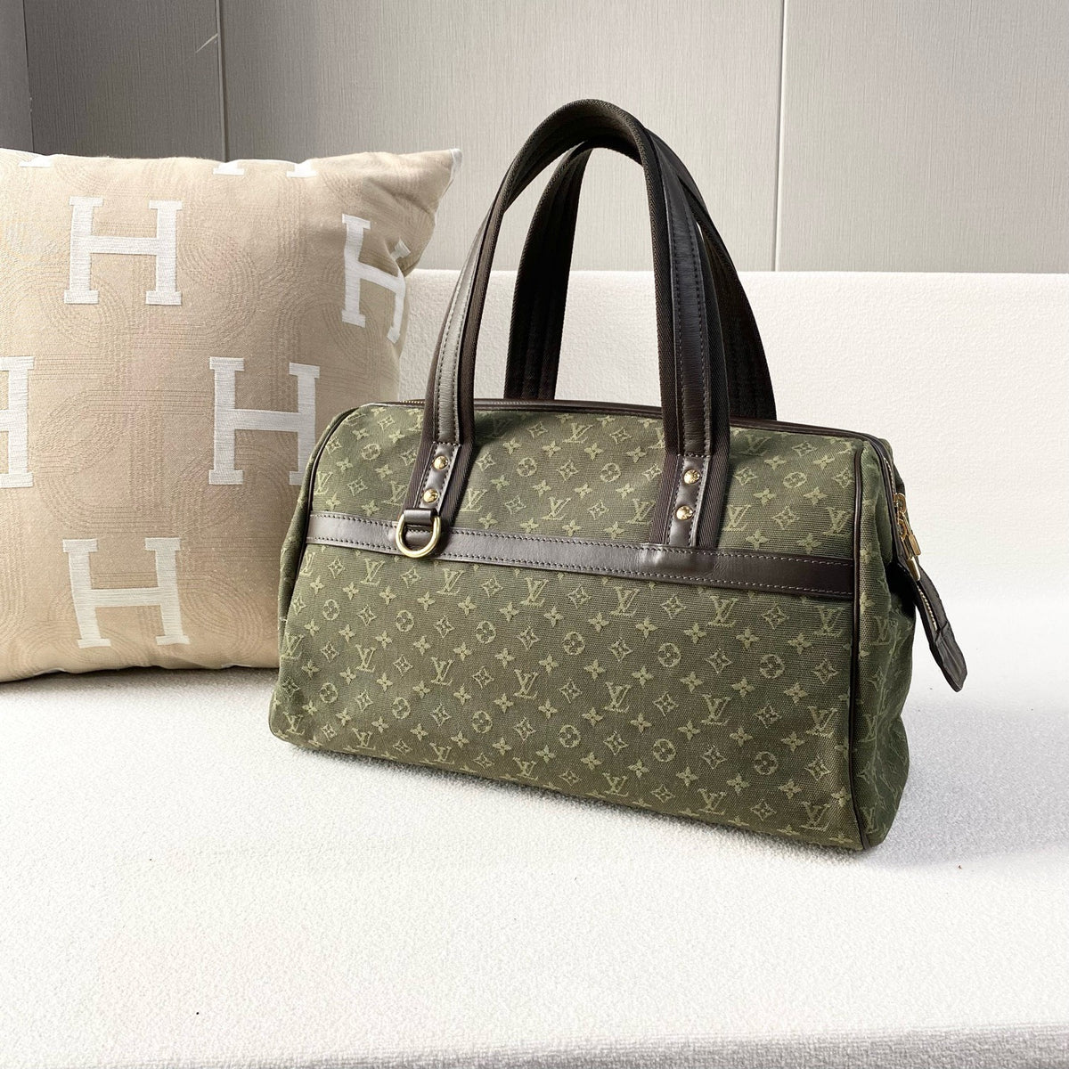 Louis Vuitton - Boston Handbag - Cloth - Green - (medium)