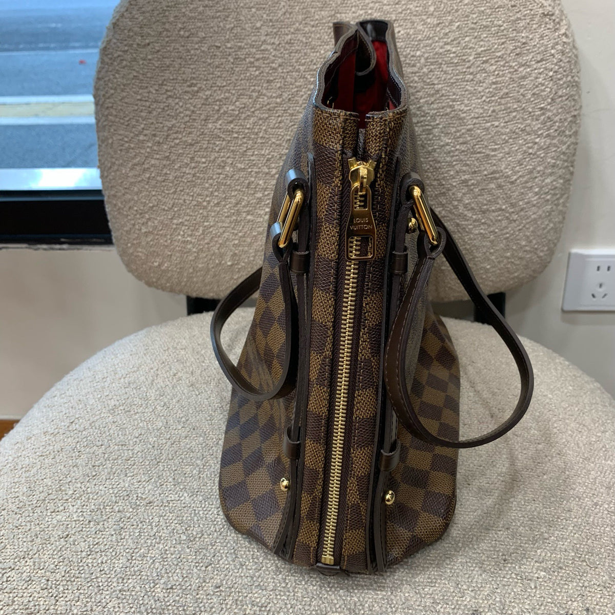 Louis Vuitton - Cabas Rivington - Cloth - Brown