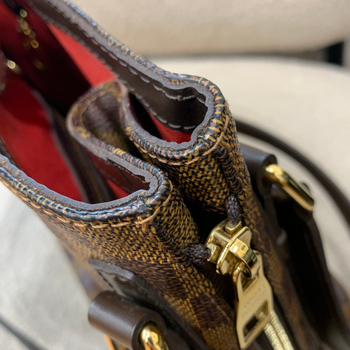Louis Vuitton - Cabas Rivington - Cloth - Brown