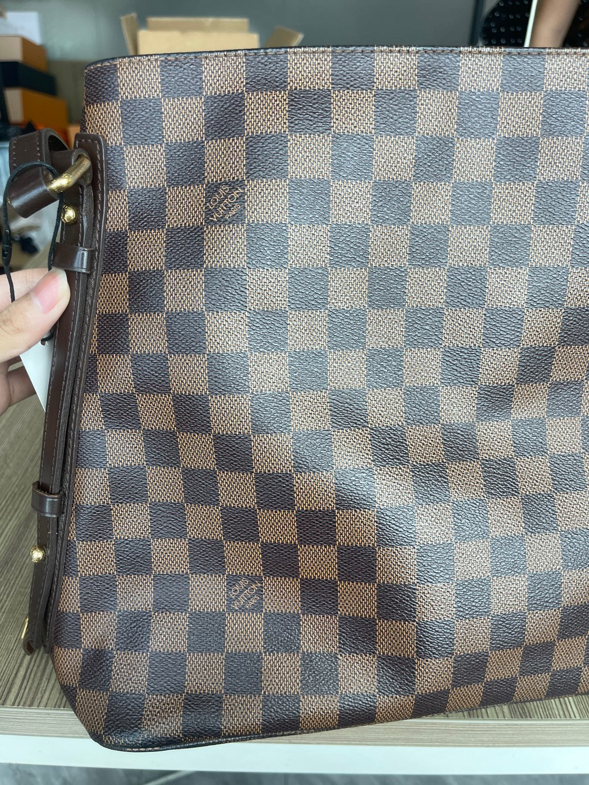 Louis Vuitton - Cabas Rivington - Cloth - Brown - (medium)