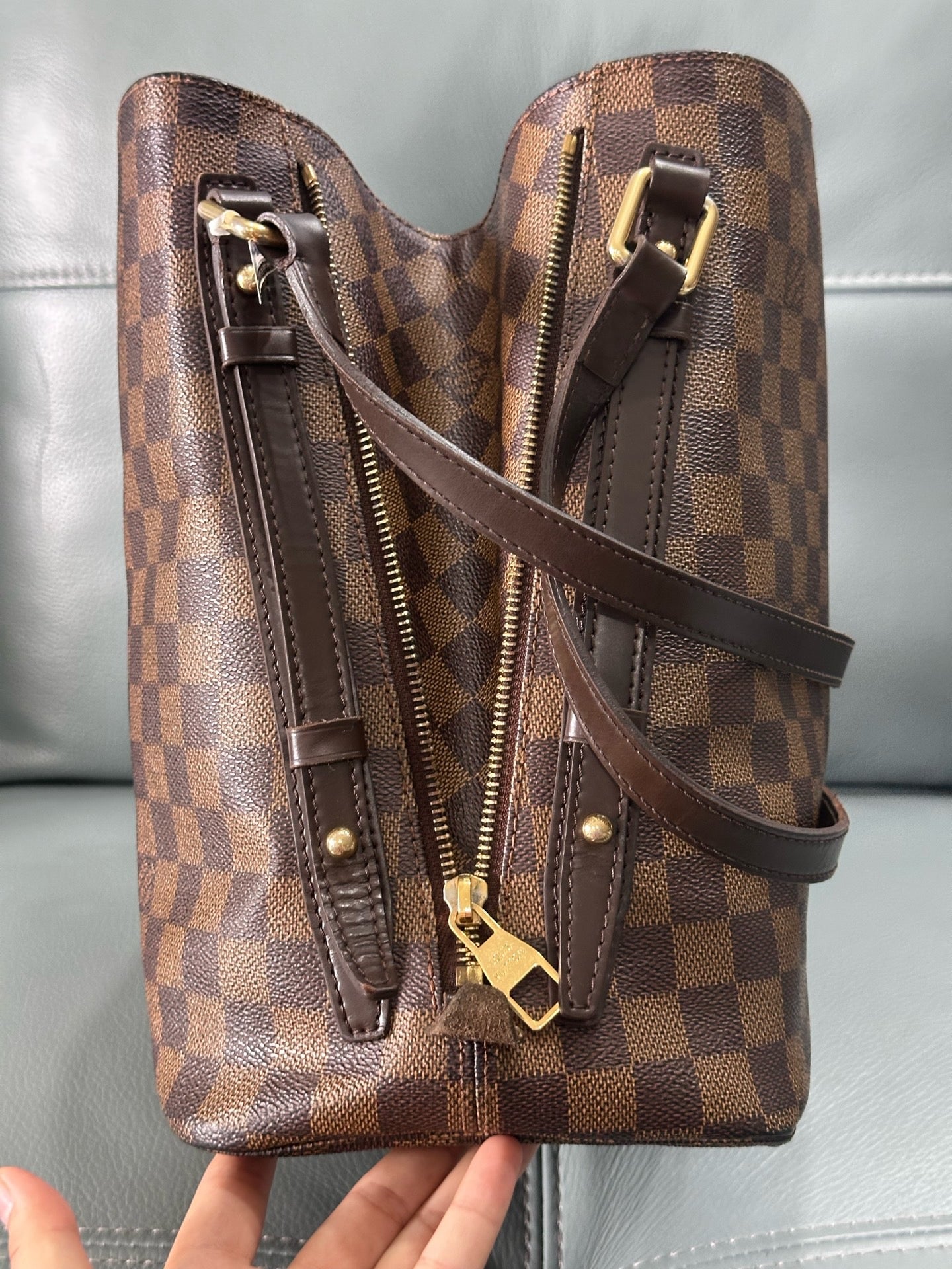 Louis Vuitton - Cabas Rivington - Leather - Brown - (medium)