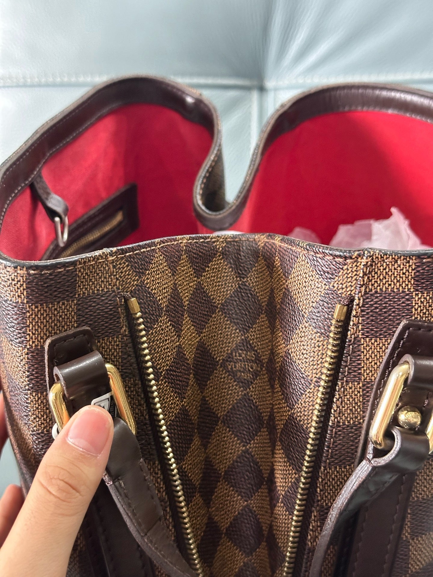 Louis Vuitton - Cabas Rivington - Leather - Brown - (medium)