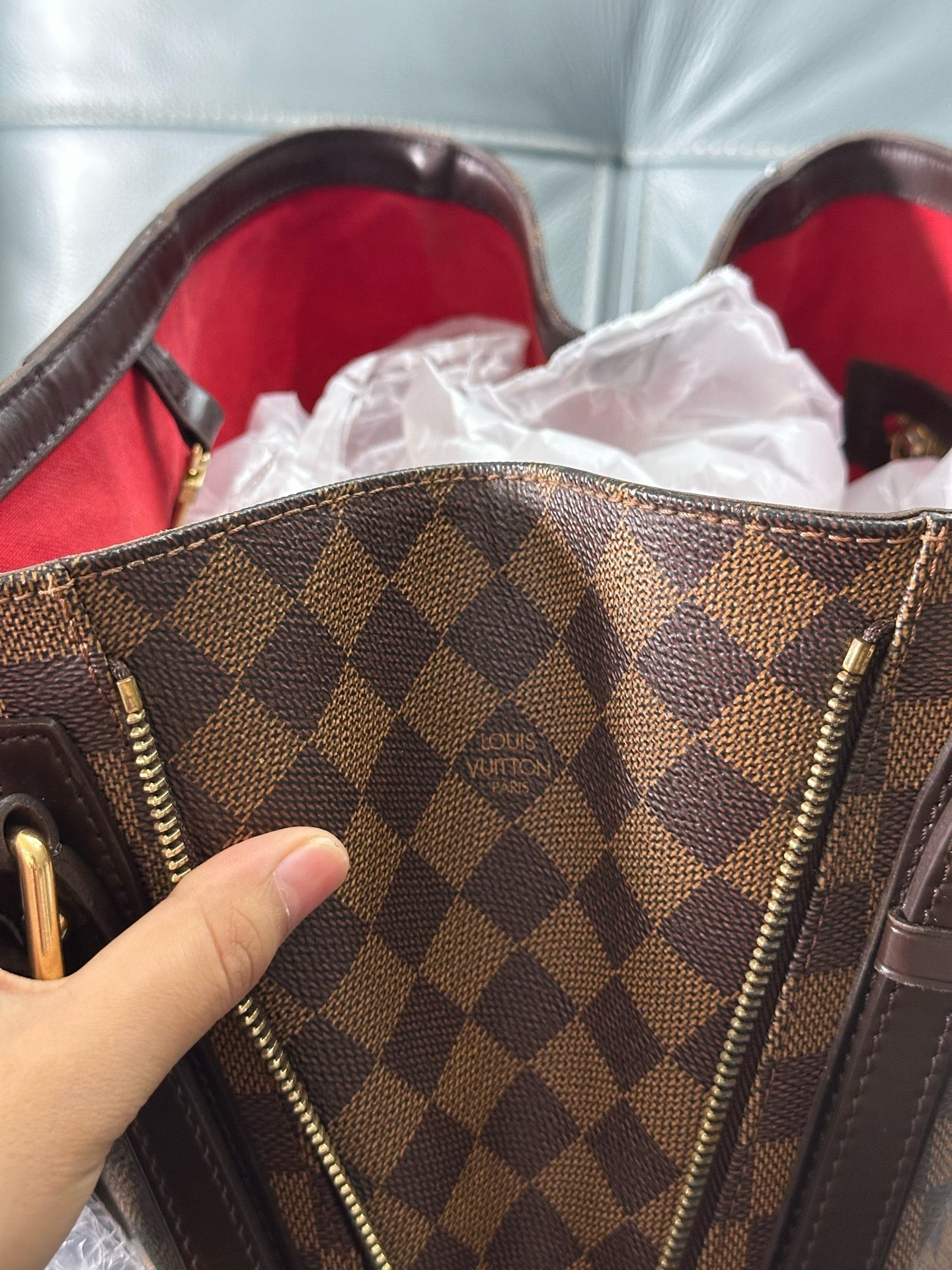 Louis Vuitton - Cabas Rivington - Leather - Brown - (medium)