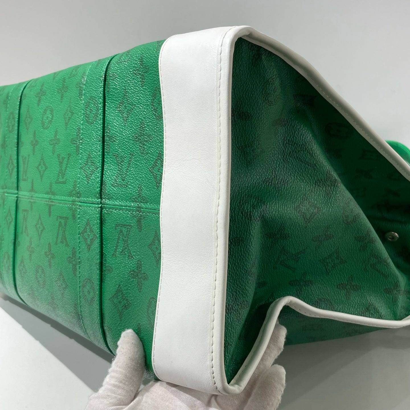 Louis Vuitton - Cabas Zippé - Synthetic - Green - (large)