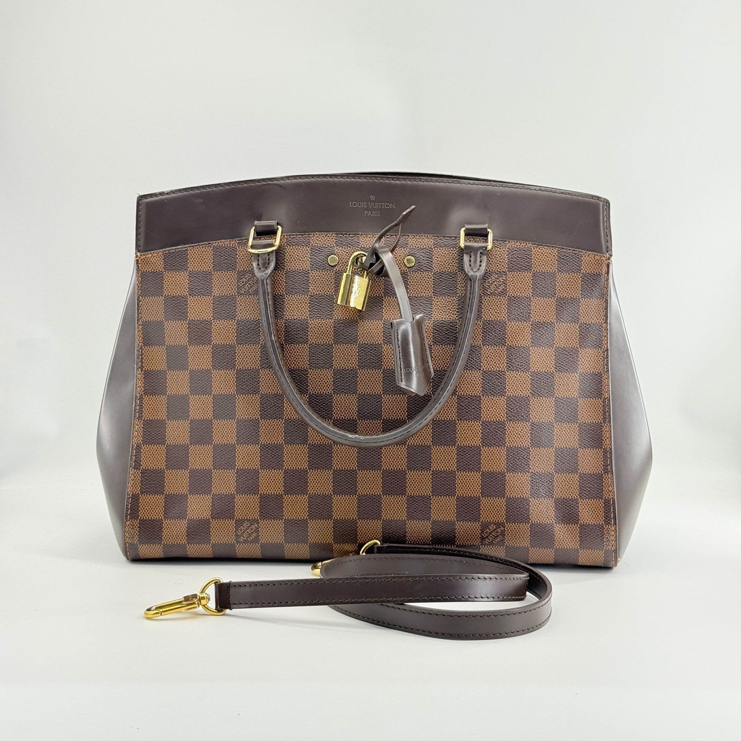 Louis Vuitton - Caissa Tote - Damier Ebene coated canvas with leather trim - Brown - (medium)