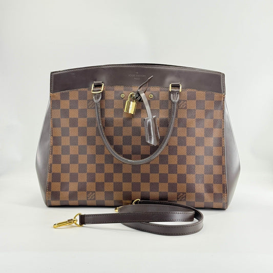 Louis Vuitton - Caissa Tote - Damier Ebene coated canvas with leather trim - Brown - (medium)