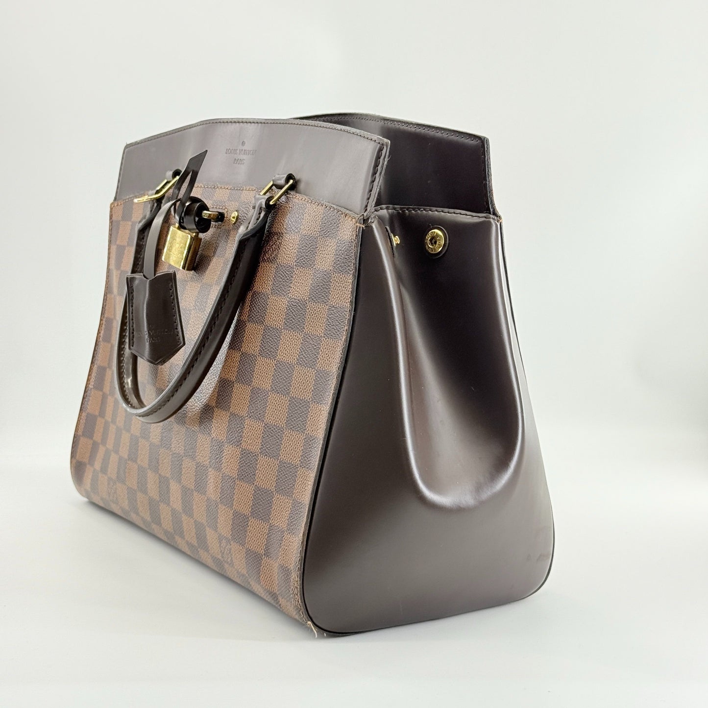 Louis Vuitton - Caissa Tote - Damier Ebene coated canvas with leather trim - Brown - (medium)