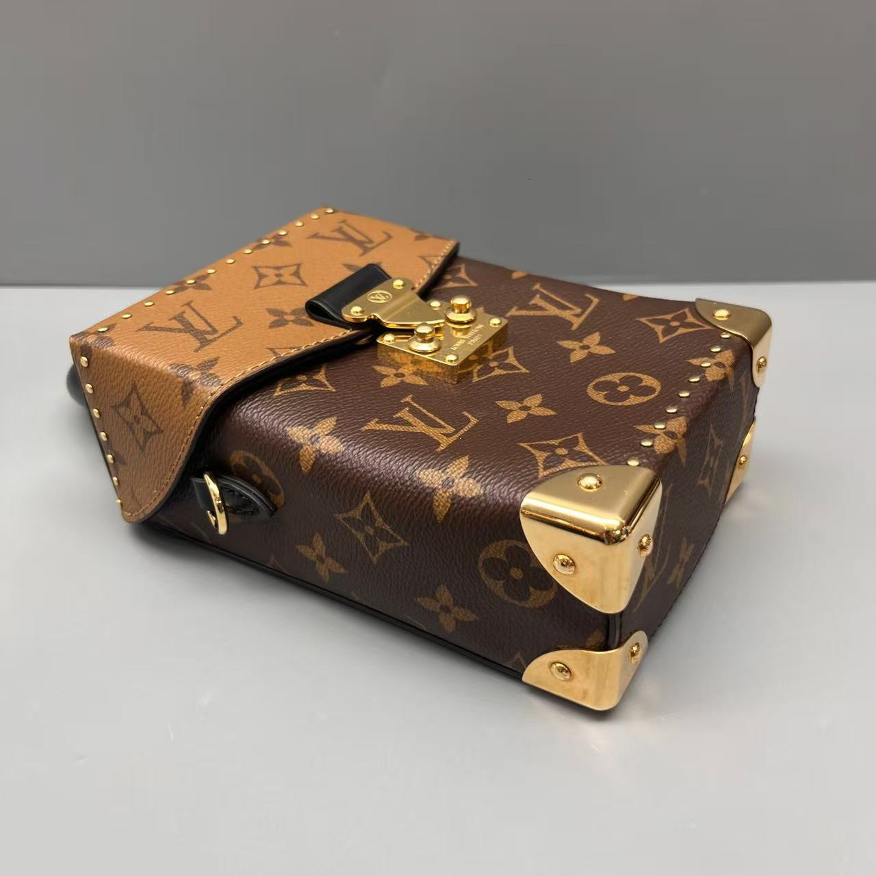 Louis Vuitton - Camera Box Bag - Monogram coated canvas with leather trim - Brown with Tan and Black accents - (mini)