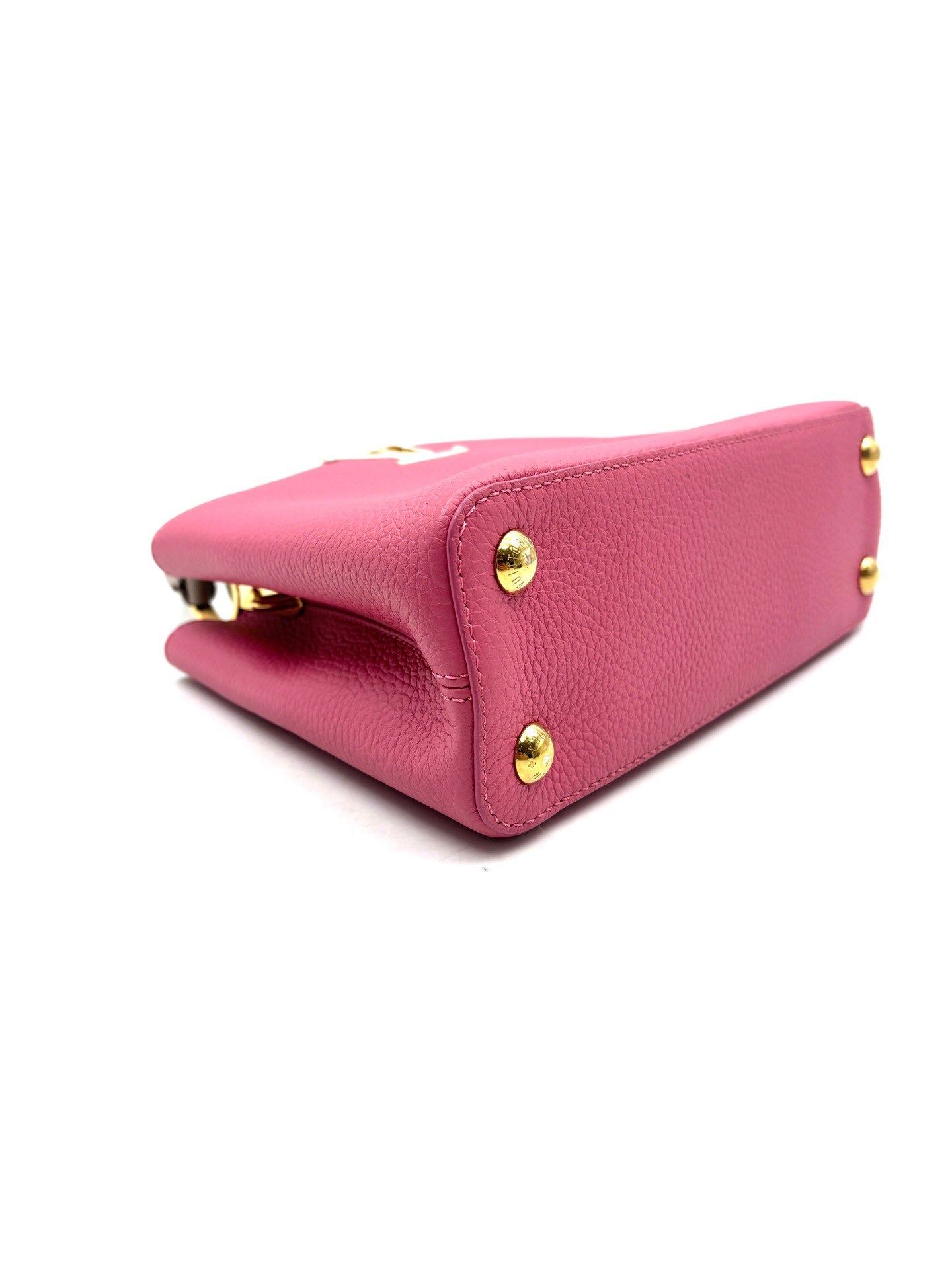 Louis Vuitton - Capucines BB - Full cowhide leather - Pink with Grey trim - (Mini)