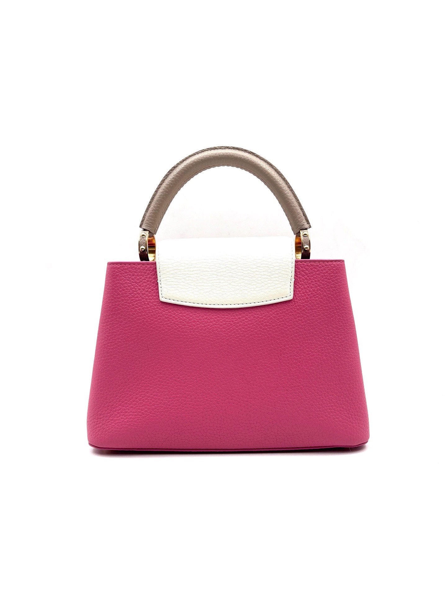 Louis Vuitton - Capucines BB - Full cowhide leather - Pink with Grey trim - (Mini)