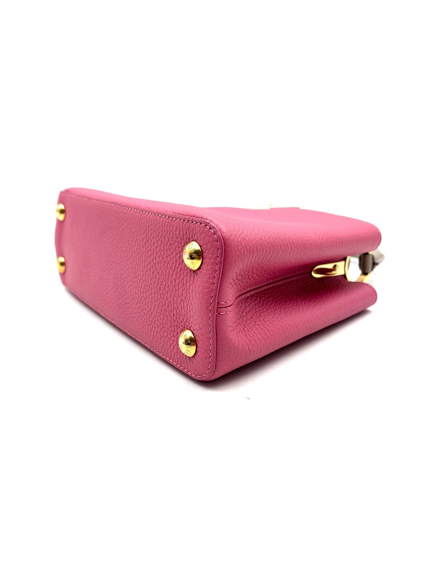 Louis Vuitton - Capucines BB - Full cowhide leather - Pink with Grey trim - (Mini)