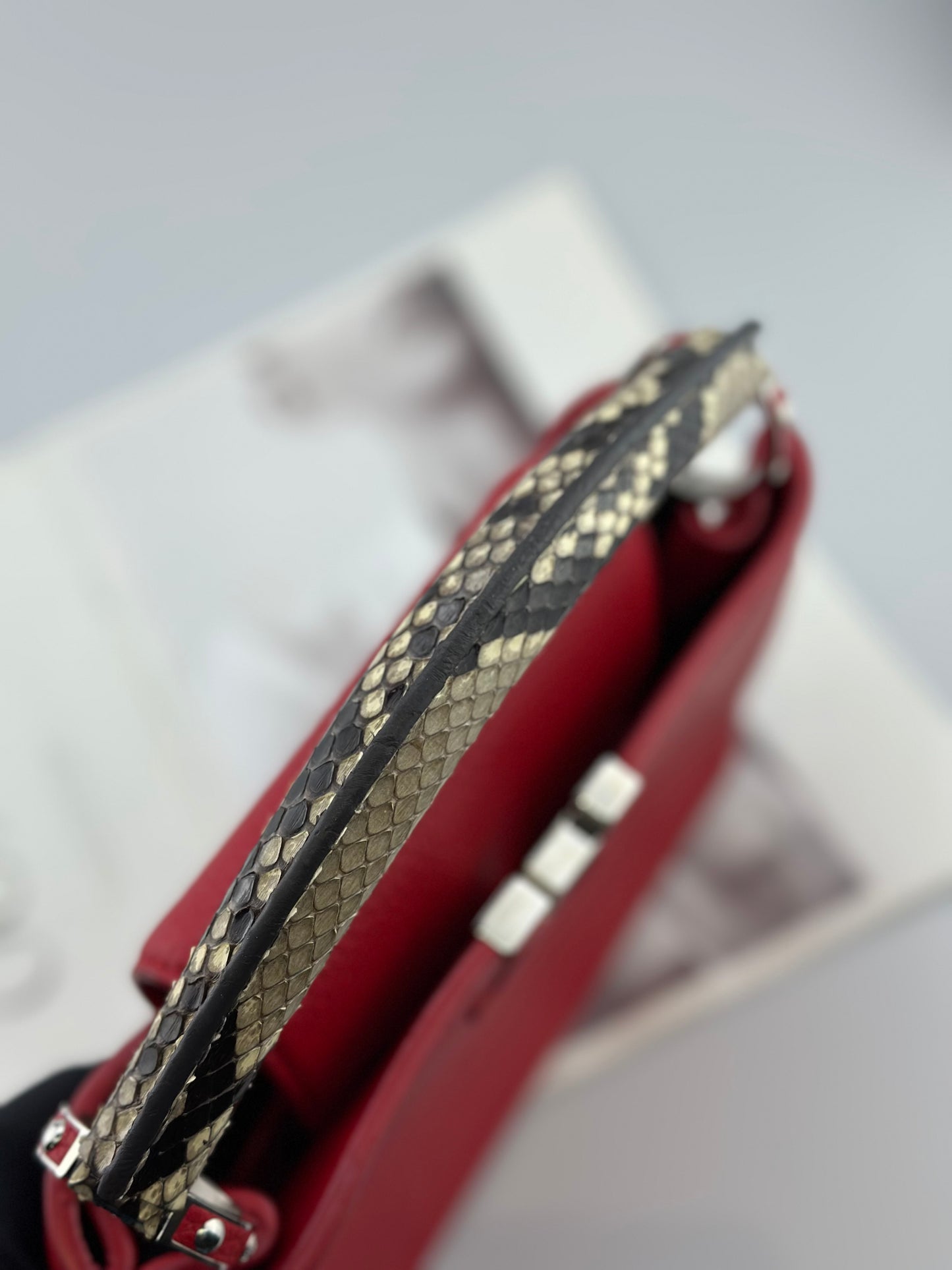 Louis Vuitton - Capucines BB - Grained Taurillon leather with python handle - Red - (Mini)