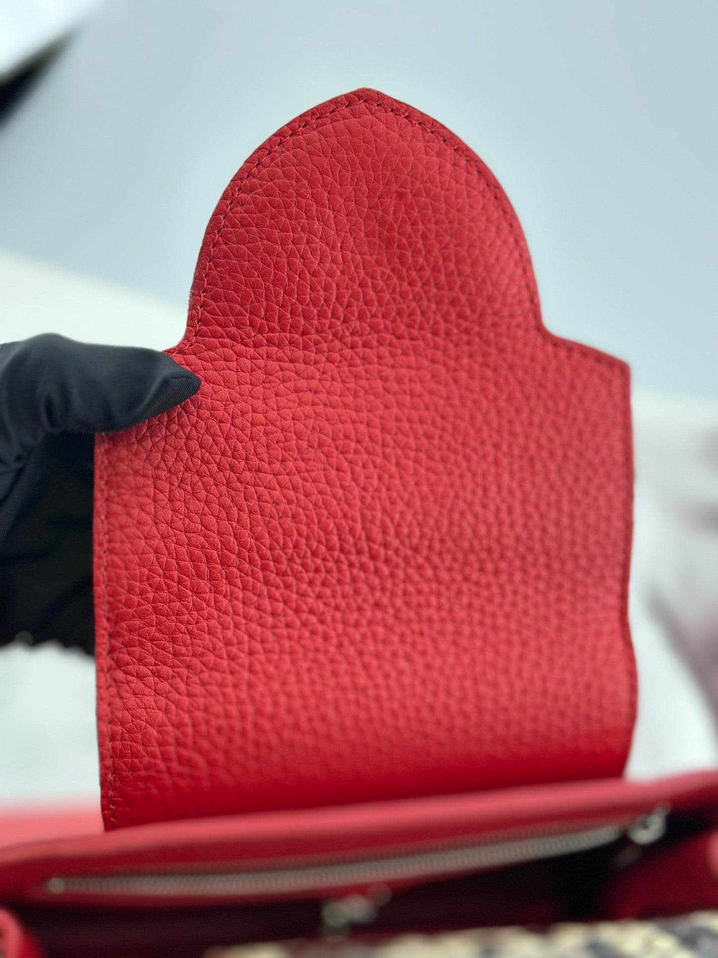 Louis Vuitton - Capucines BB - Grained Taurillon leather with python handle - Red - (Mini)