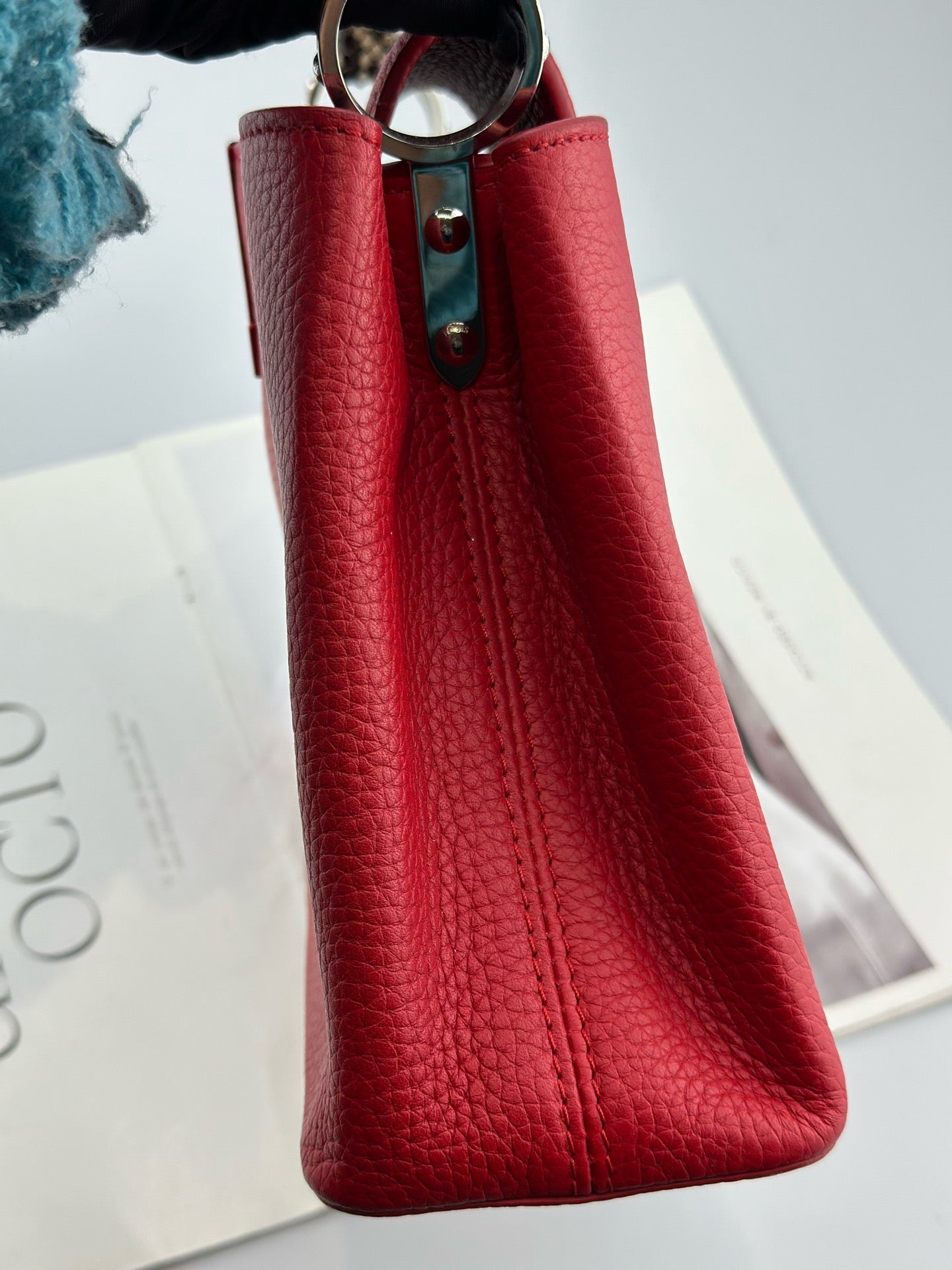 Louis Vuitton - Capucines BB - Grained Taurillon leather with python handle - Red - (Mini)