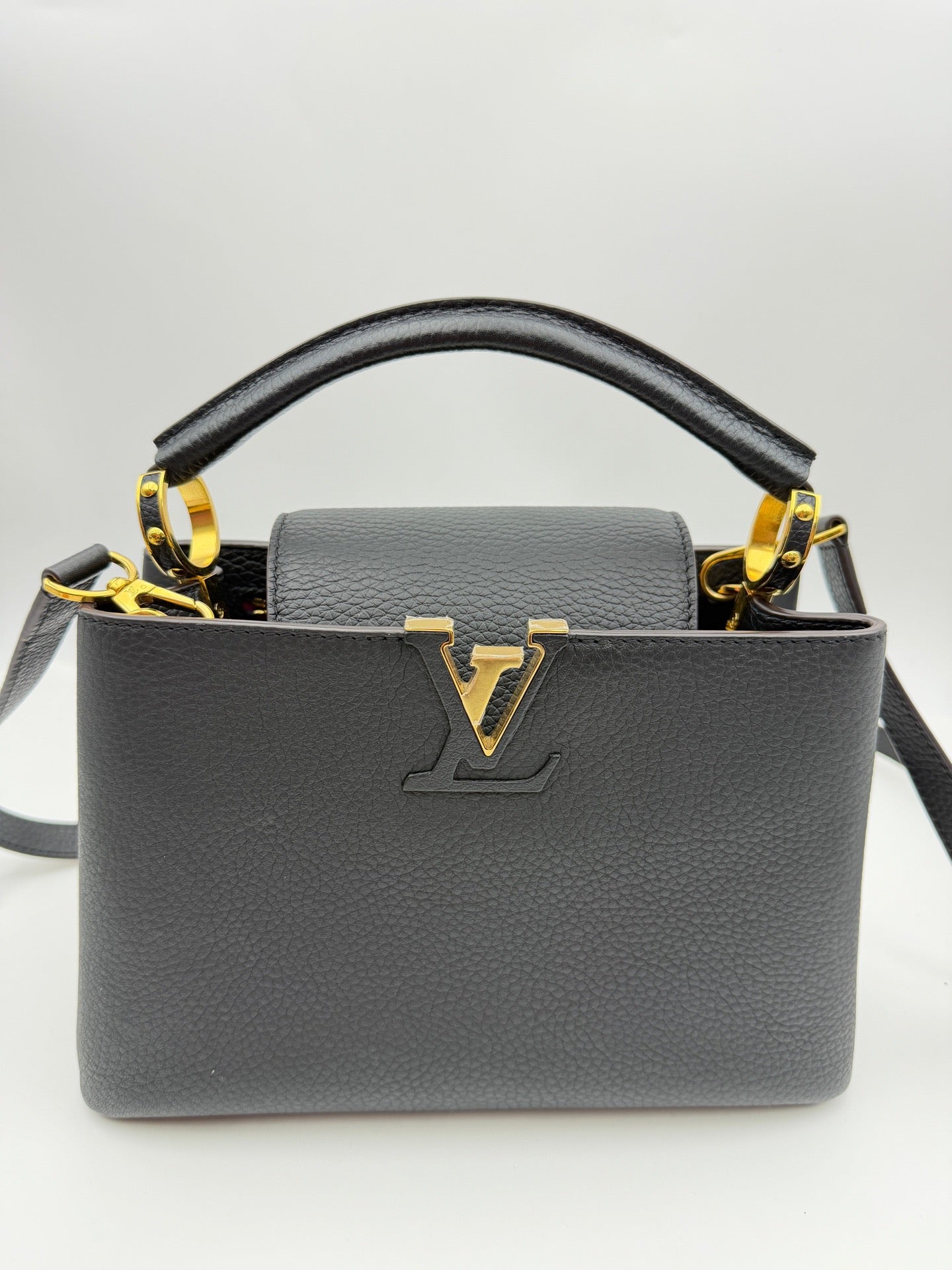 Louis Vuitton - Capucines BB - Leather - Black - (mini)