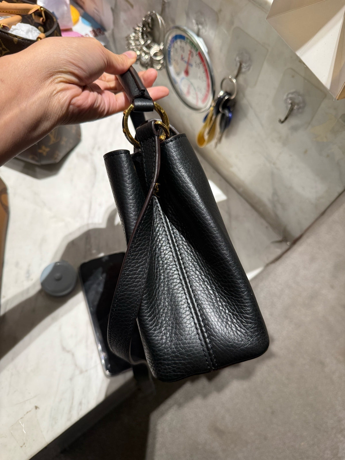 Louis Vuitton - Capucines BB - Leather - Black - (small)
