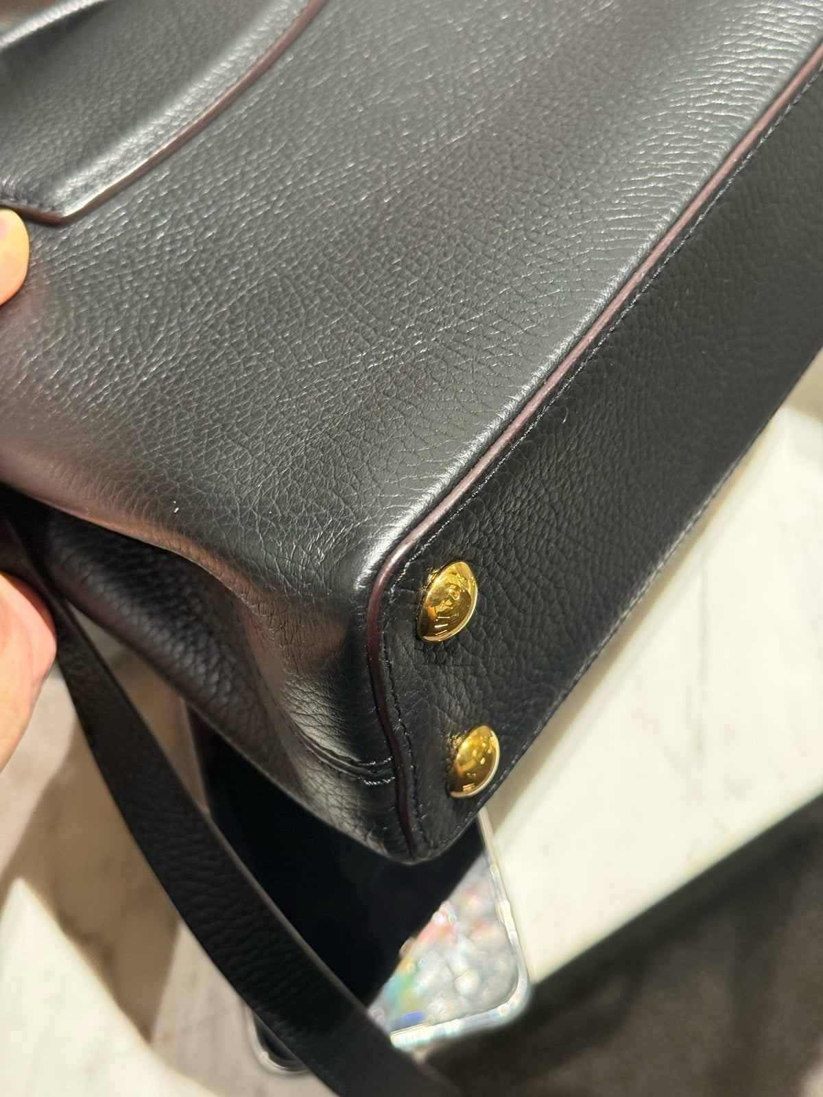Louis Vuitton - Capucines BB - Leather - Black - (small)