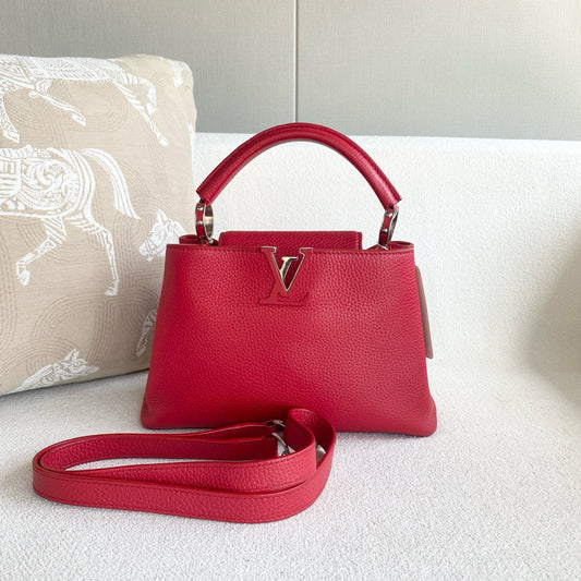 Louis Vuitton - Capucines BB - Leather - Red - (BB)