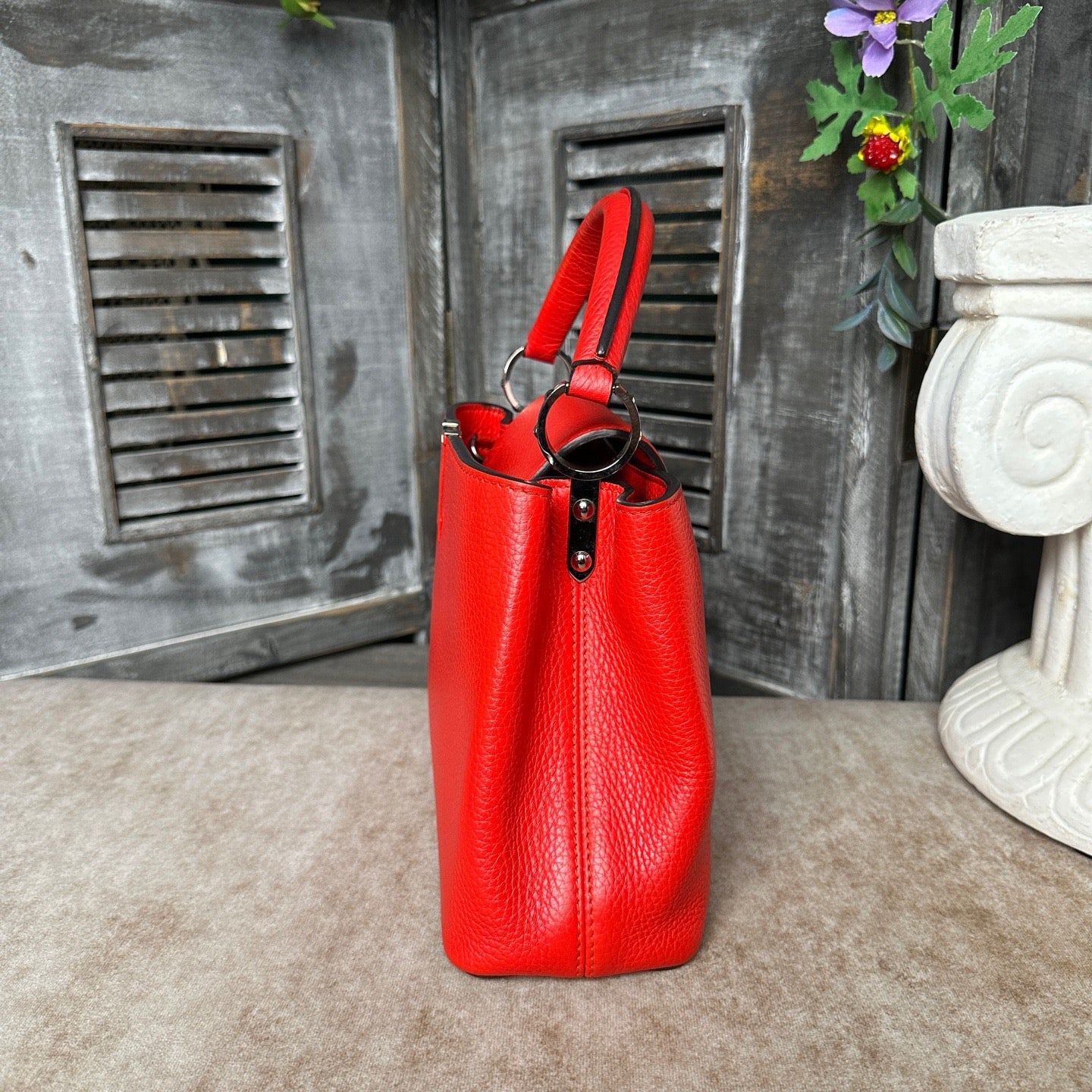 Louis Vuitton - Capucines BB - Leather - Red - (mini)