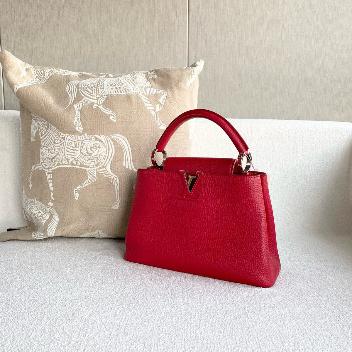 Louis Vuitton - Capucines BB - Leather - Red - (mini)