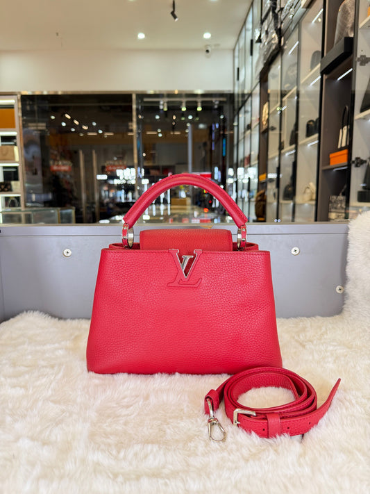 Louis Vuitton - Capucines BB - Leather - Red - (small)