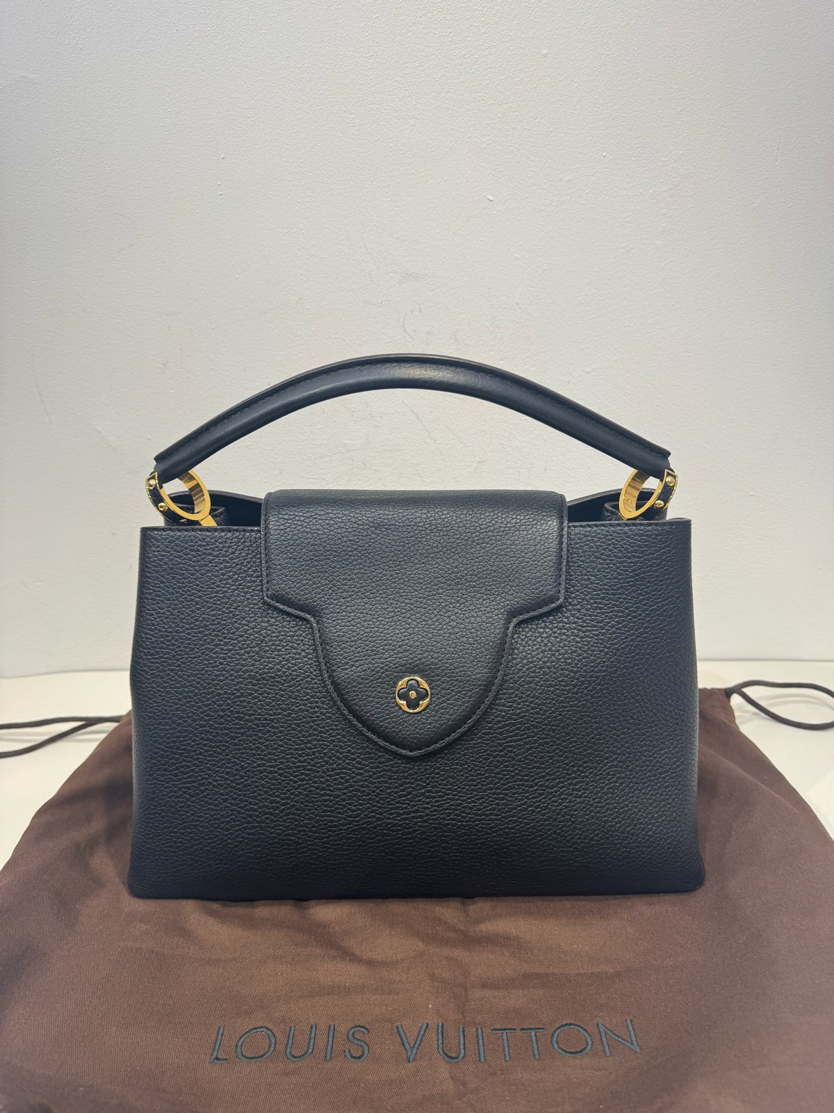 Louis Vuitton - Capucines Large - Leather - Black - (Large)