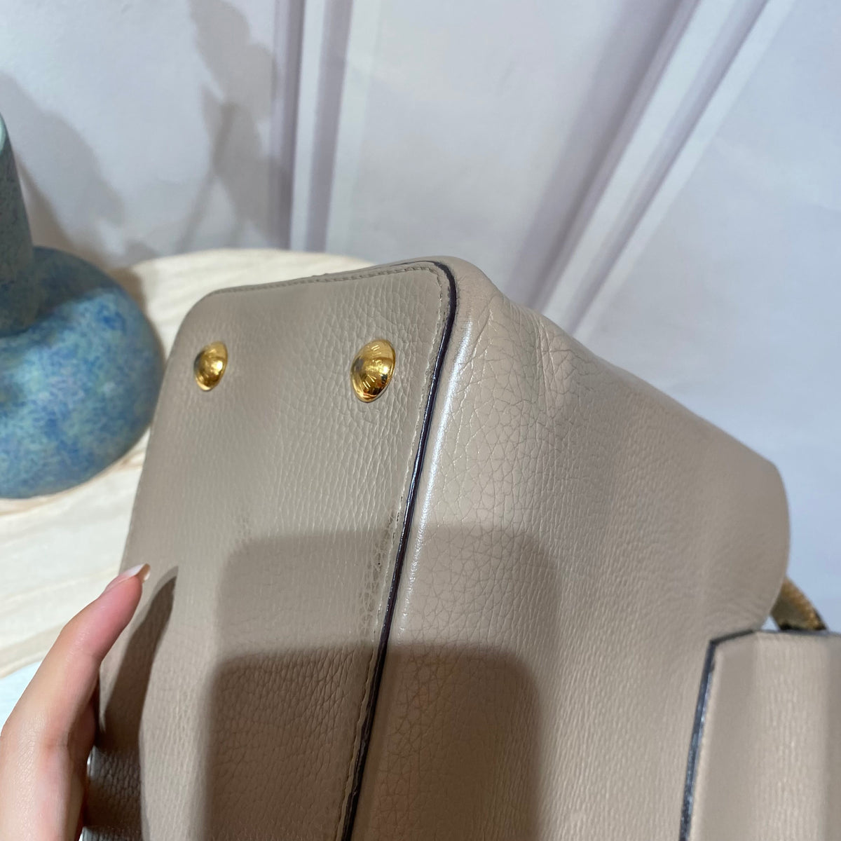 Louis Vuitton - Capucines Large - Leather - Grey - (large)