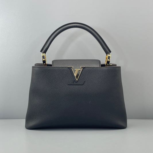 Louis Vuitton - Capucines - Leather - Black - (medium)
