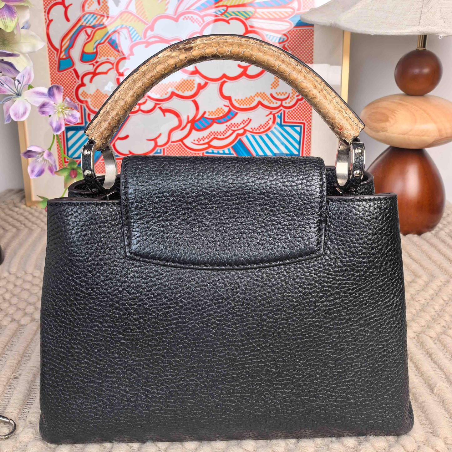 Louis Vuitton - Capucines - Leather - Black - (small)