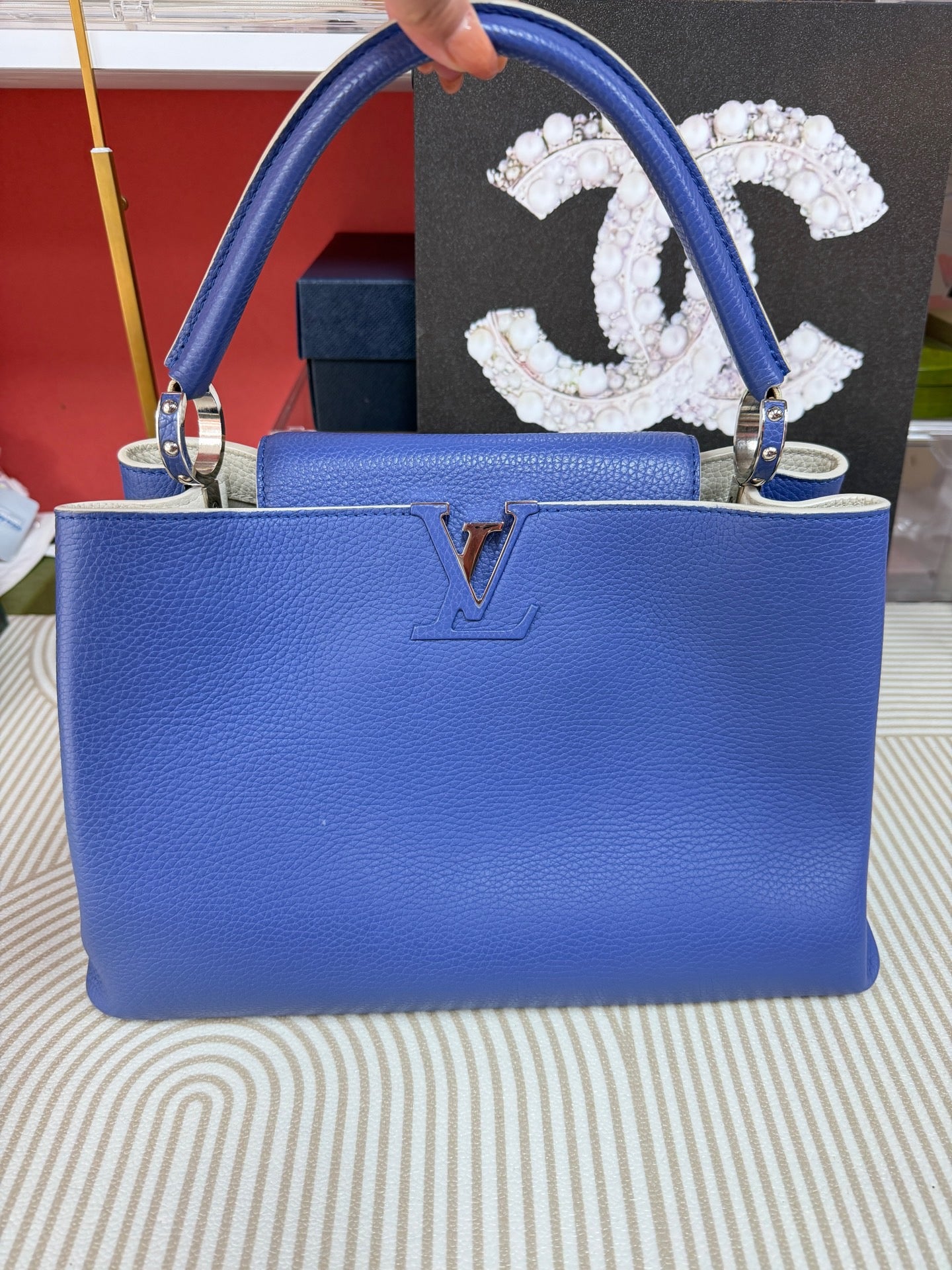 Louis Vuitton - Capucines - Leather - Blue - (large)