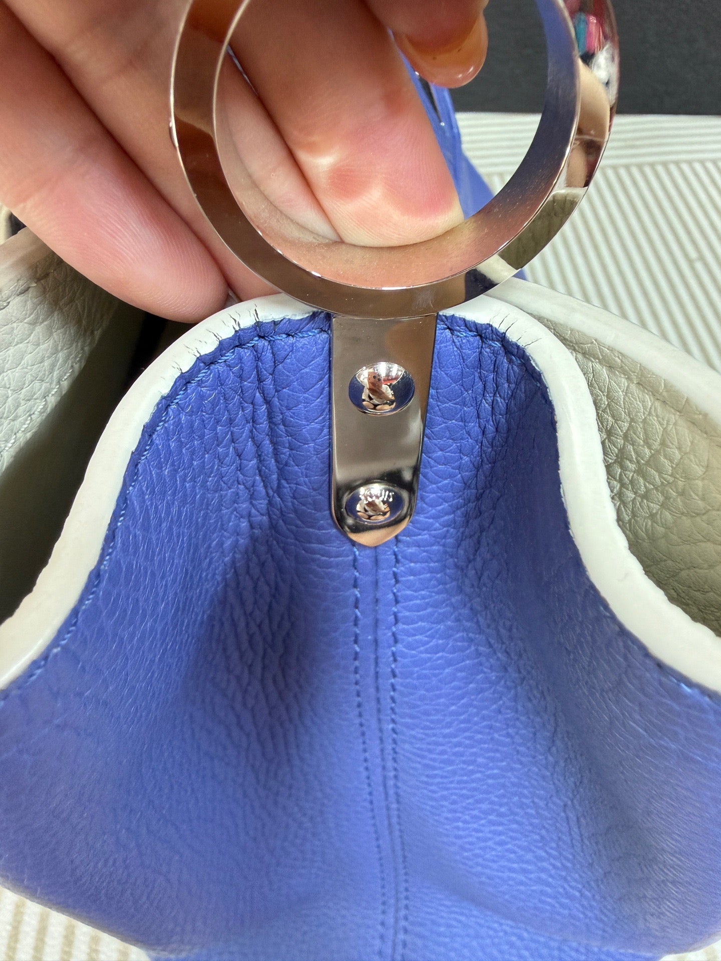 Louis Vuitton - Capucines - Leather - Blue - (large)