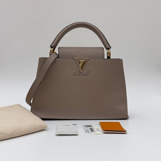 Louis Vuitton - Capucines - Leather - Grey - (Medium)