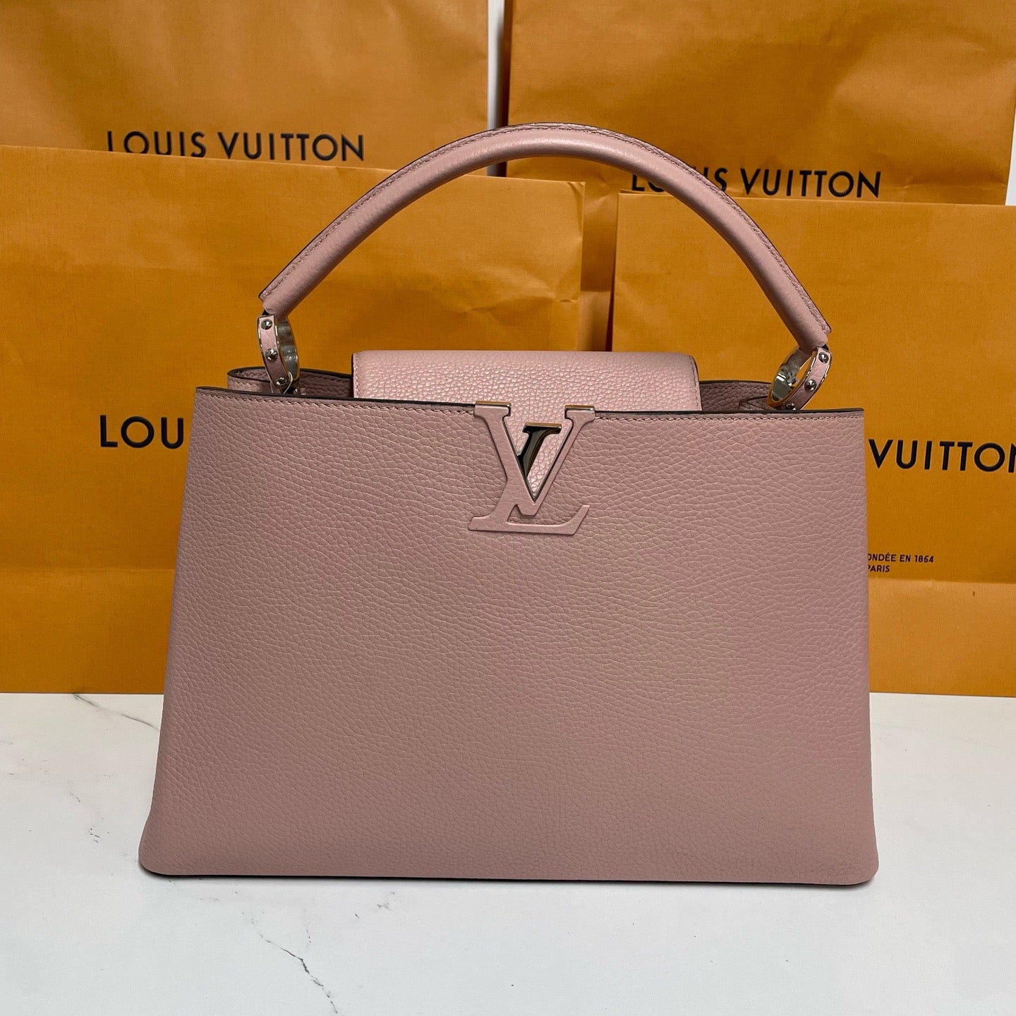 Louis Vuitton - Capucines - Leather - Pink - (Large)