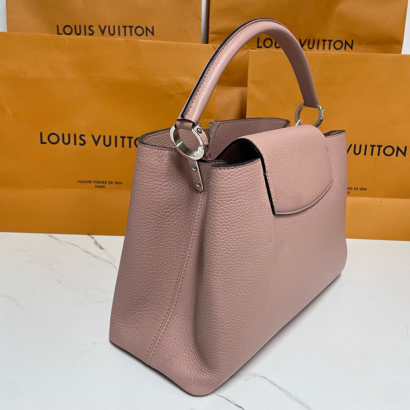 Louis Vuitton - Capucines - Leather - Pink - (Large)