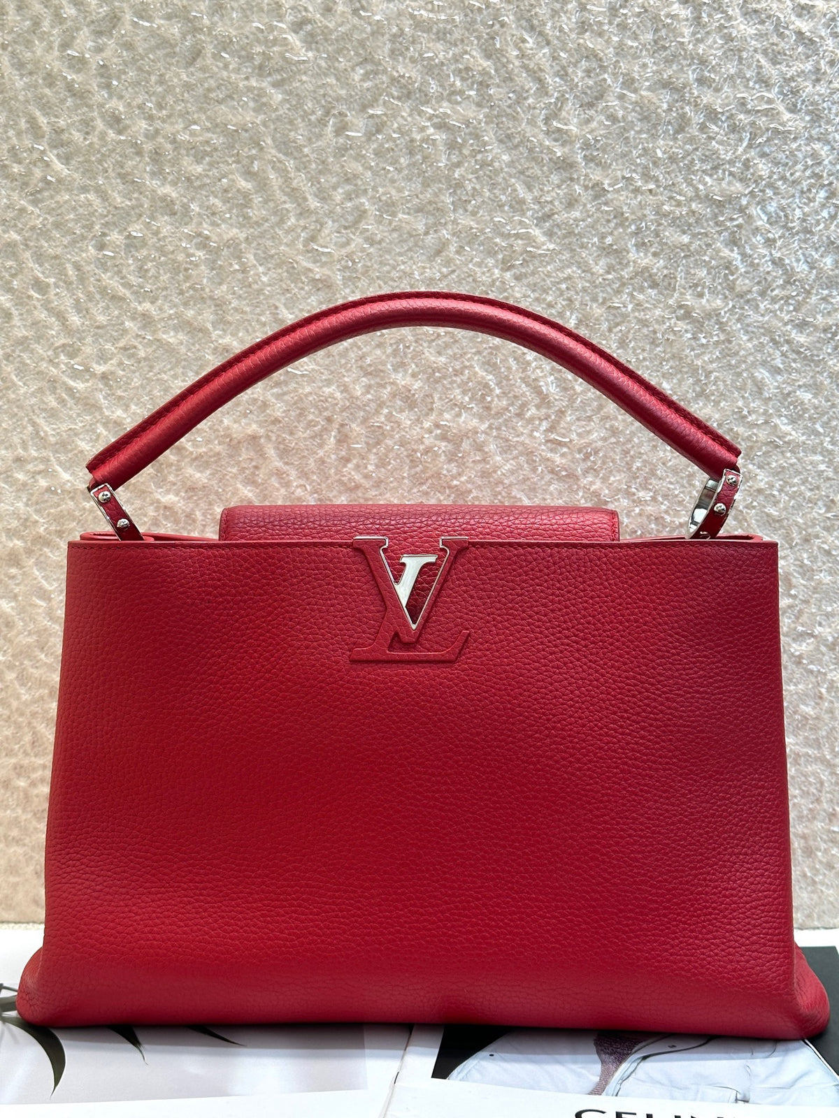 Louis Vuitton - Capucines - Leather - Red