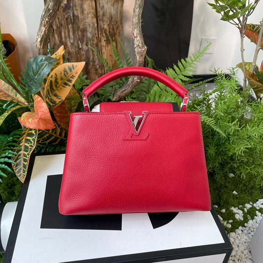 Louis Vuitton - Capucines - Leather - Red - (medium)