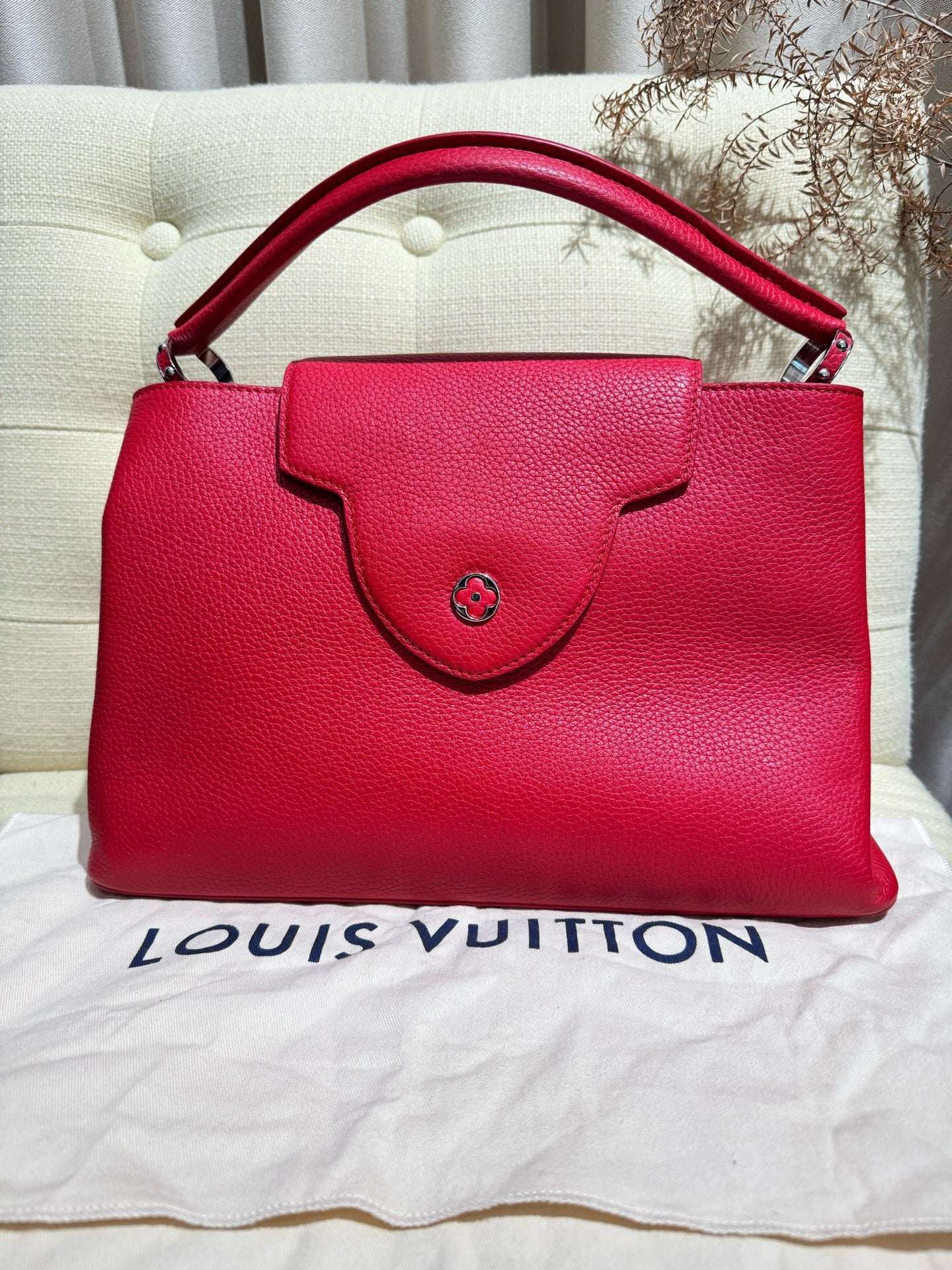 Louis Vuitton - Capucines - Leather - Red - (medium)