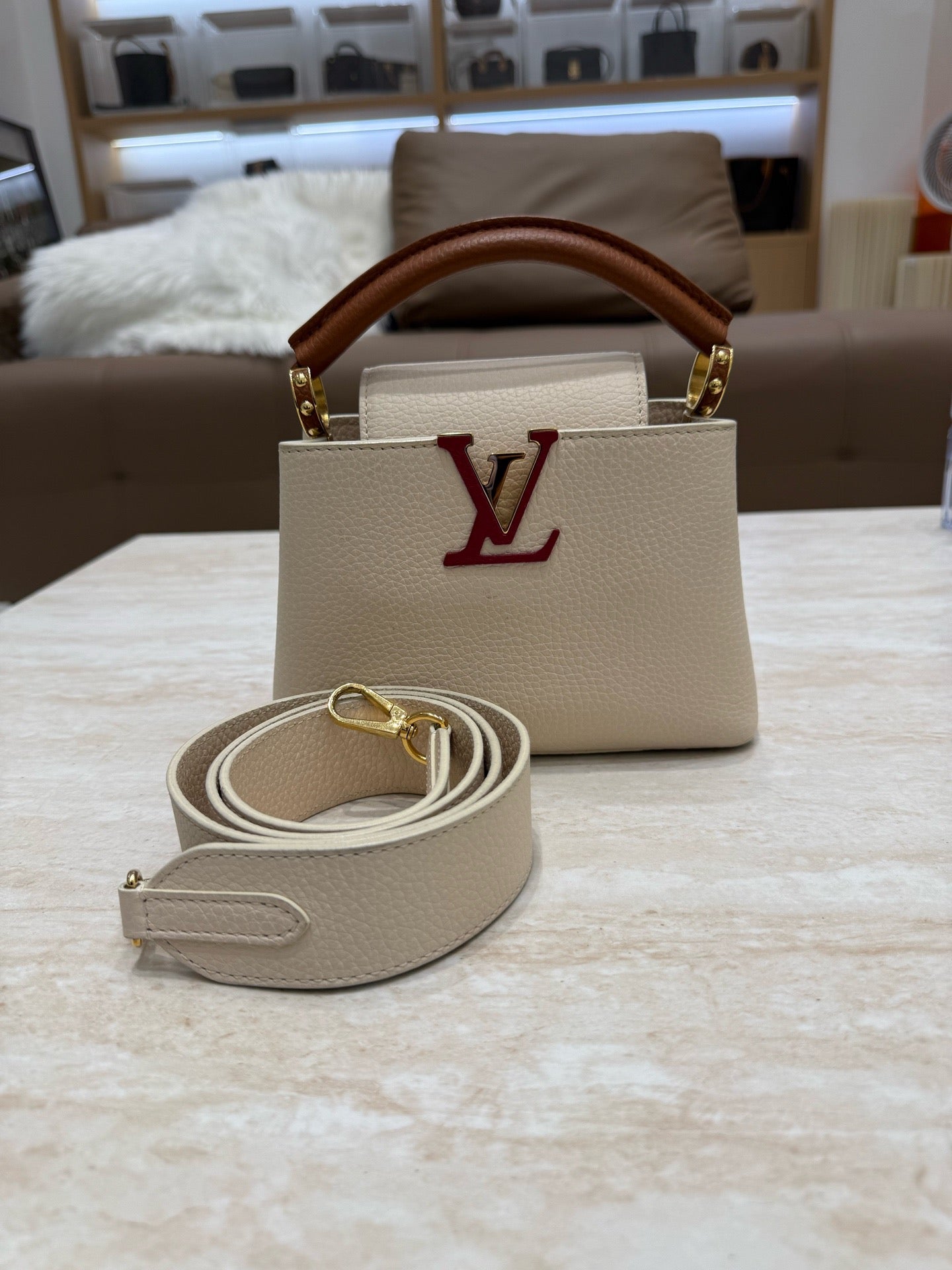 Louis Vuitton - Capucines Mini - Calfskin - White - (mini)