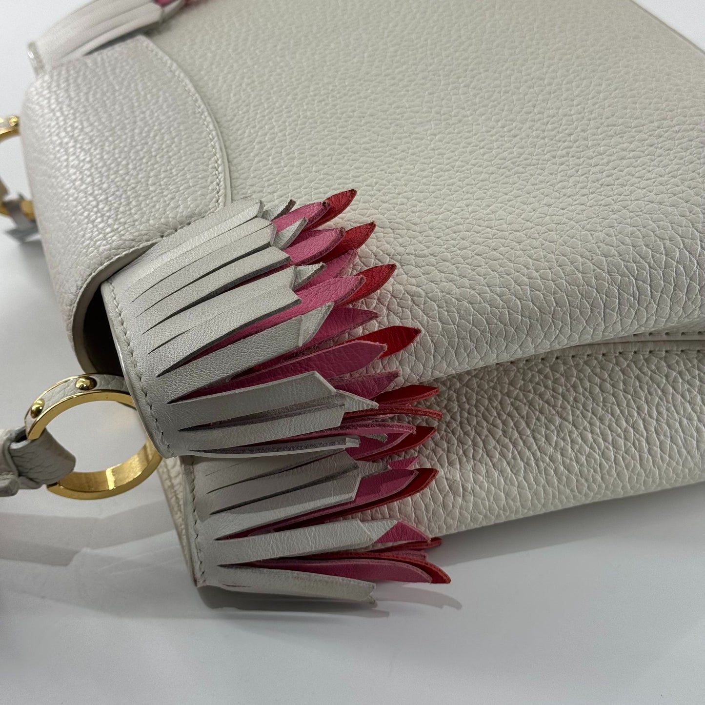 Louis Vuitton - Capucines PM Limited Edition Tassel - Taurillon leather - White with Pink Accents - (PM)
