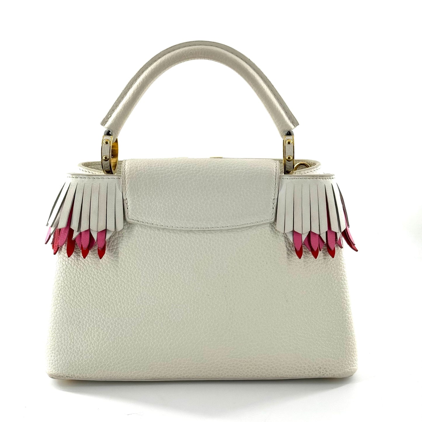 Louis Vuitton - Capucines PM Limited Edition Tassel - Taurillon leather - White with Pink Accents - (PM)